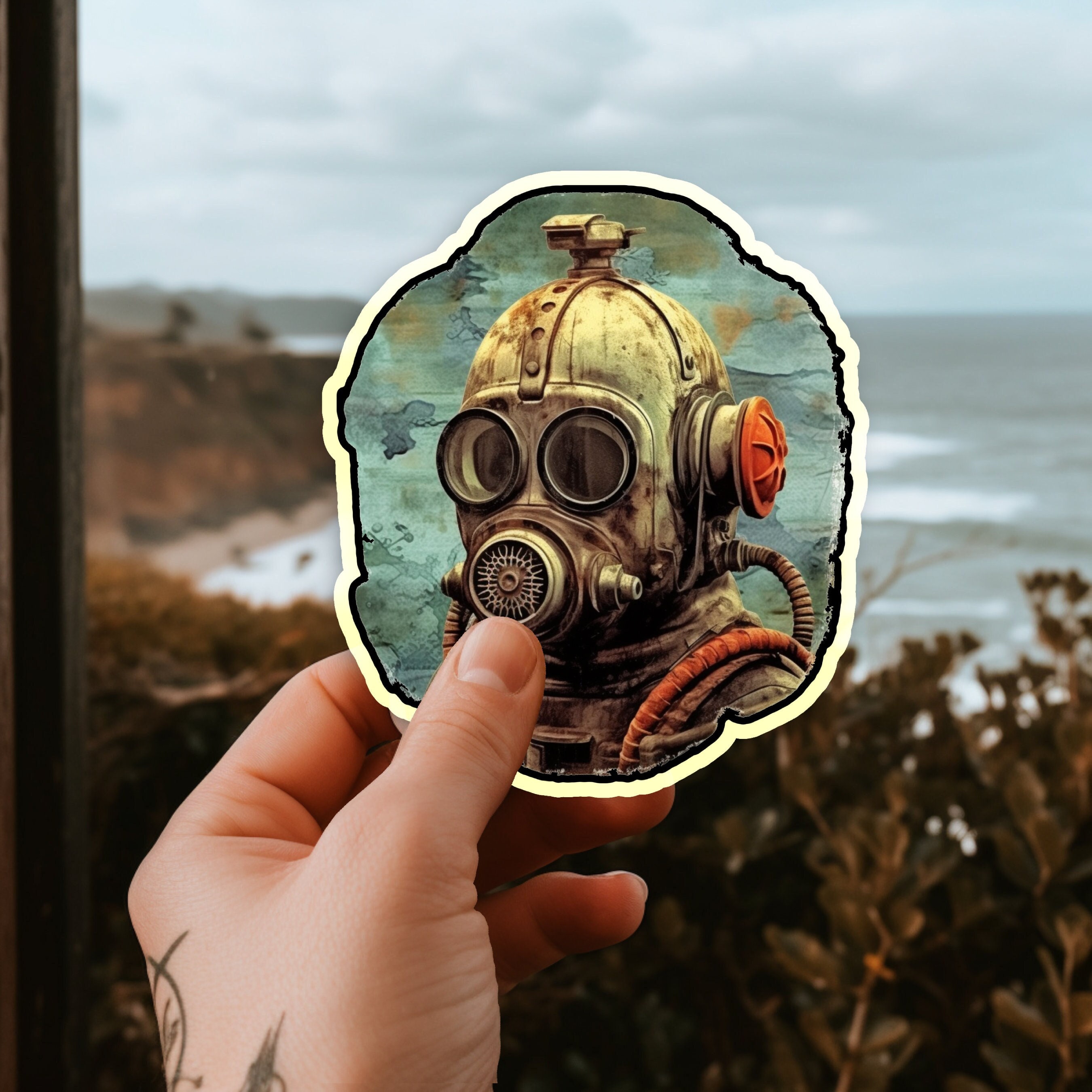 Vintage Scuba Sticker Retro Diver Vinyl Sticker for Laptops - Etsy UK