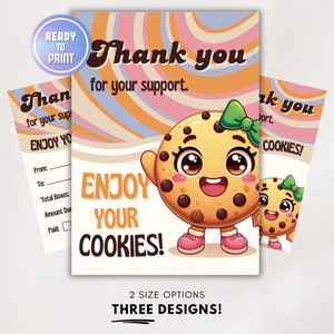 Vielen Dank, dass Sie Tags - Cookie Favor Karten & Quittung, Geschenktüte Topper und Cookies Lieferform druckbare, sofortige Download, digitale Datei