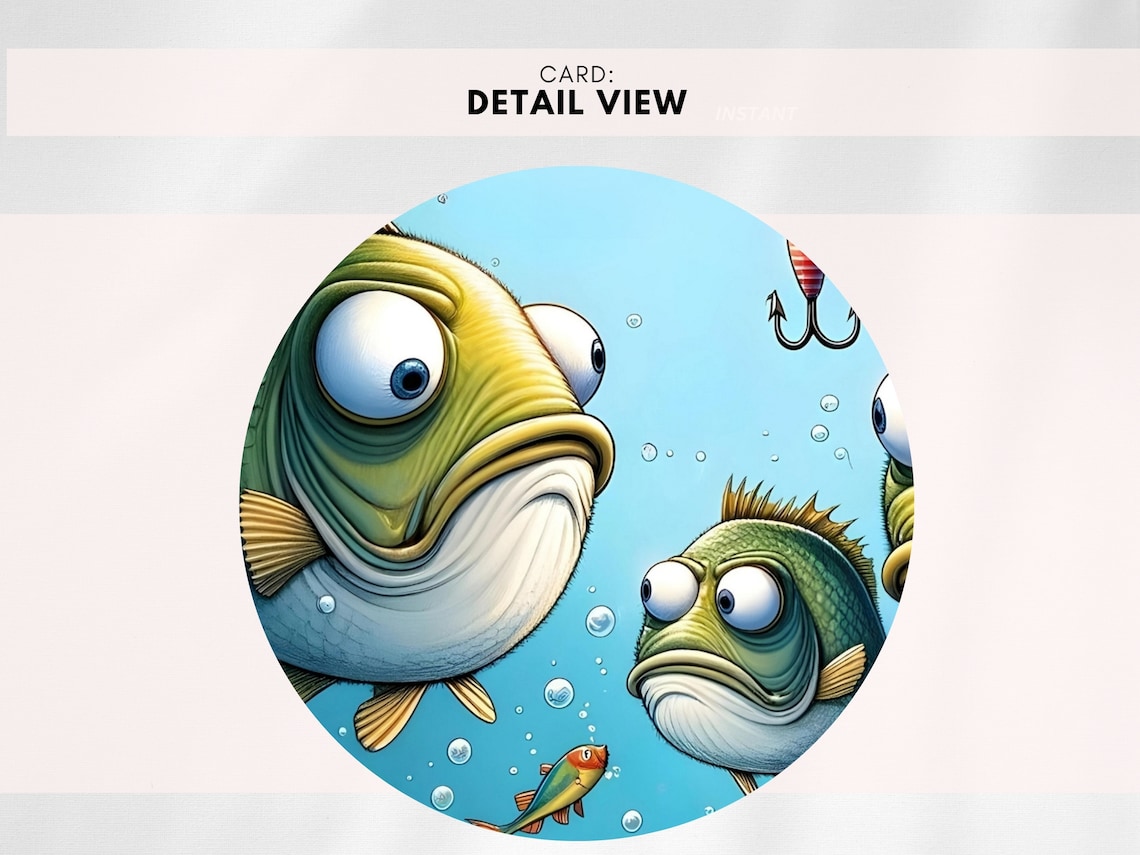 Funny Fishing Birthday Card Digital Download, Humorous Fisherman ...