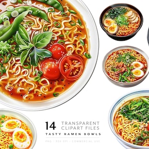 Ramen Bowl clipart, noedels png, aquarel illustratie Aziatische keuken, fastfood en afhaaldiner graphics voor menu en restaurant