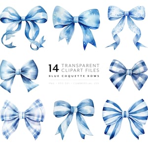 Aquarell Blaue Schleife Clipart - Blaue Schleife Schleife Kokette PNG für Karten- & Einladungsdesign, Geschlecht offenbaren blaue Babyparty, Geburtstagseinladung