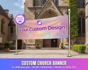Custom Church Banners and Branding Kit Editable Templates for Worship Sunday Service Easter Anniversary and Religious Events