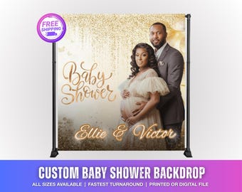 Custom Baby Shower Backdrop: Custom Vinyl Photo Banner