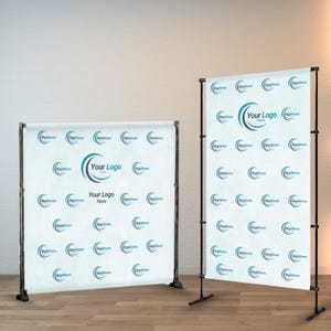 Custom Logo Backdrop: Business Banner, Step and Repeat, Vinyl Business Corporate Decor image 2