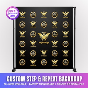 Custom Step and Repeat Backdrop: Logo Wall Banner for Events