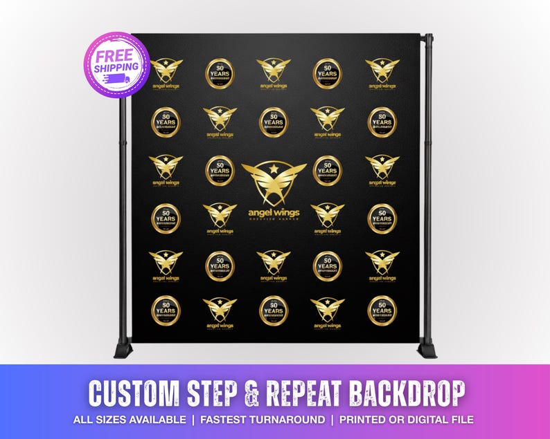 Custom Step and Repeat Backdrop: Logo Wall Banner for Events - Etsy