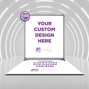 BUNDLE Floor Decal & Backdrop, Custom Birthday Floor Decal, Custom Birthday Banner, Step and Repeat Backdrop, Picture Photo Backdrop