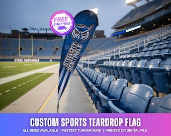 Custom Sports Feather Flags | Personalized Advertising Flags for Business, Trade Shows, Outdoor Events & Storefront Displays