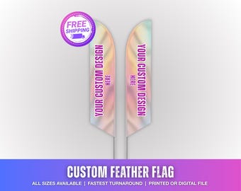 Custom Feather Flags | Personalized Advertising Flags for Business, Trade Shows, Outdoor Events & Storefront Displays