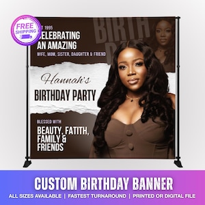 Custom Birthday Banner: Personalized Vinyl Party Backdrop - Multiple Sizes Available