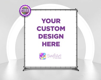 8x8 Custom Photo Backdrop, 10x10 Custom Birthday Banner, Step and Repeat Backdrop, Picture Backdrop Photo, Vinyl Party Backdrop