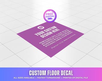 Custom Floor Decal, Removable Vinyl Floor Decals, Waterproof Stickers, Custom Business Decals, Custom Name Stickers, dance Floor Decals