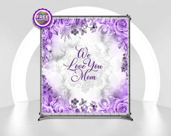 Custom Memorial Funeral Backdrop, Custom Birthday Banner, Step and Repeat Backdrop, Picture Backdrop Photo, Vinyl Party Backdrop