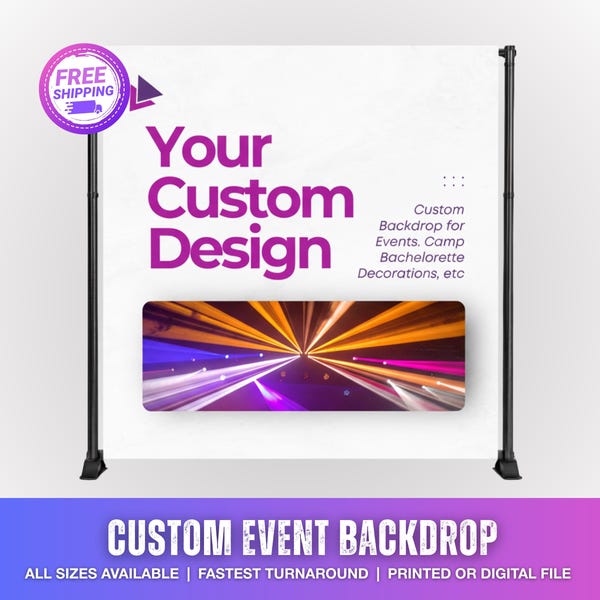 Fondo de evento personalizado: despedida de soltera, boda, logotipo empresarial