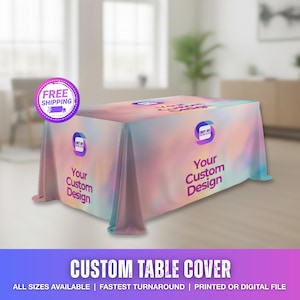 Custom Table Covers Personalized Tablecloths with Logo for Trade Shows, Weddings, and Events