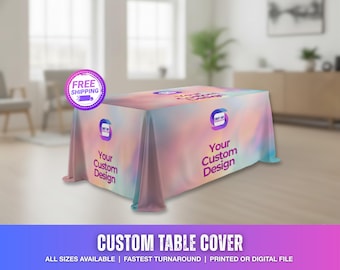 Custom Table Covers Personalized Tablecloths with Logo for Trade Shows, Weddings, and Events
