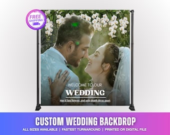 Custom Wedding Backdrop: Custom Vinyl Photo Banner