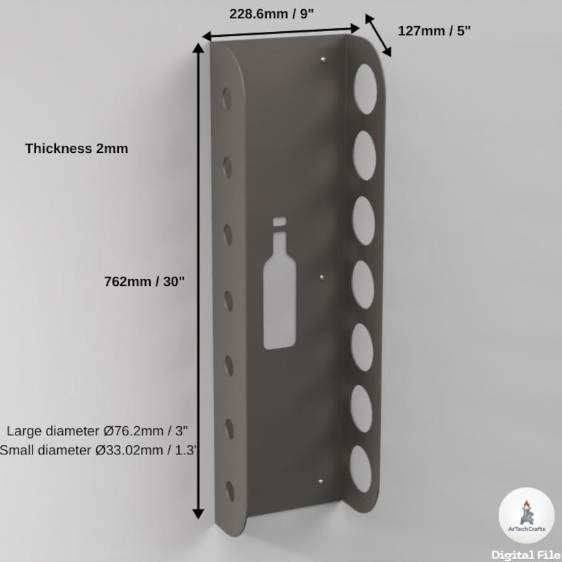 Wine Rack Laser Cut Files DXF Bending Plans Digital Download - Modern ...