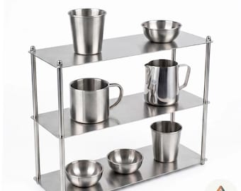 3-Tier Stainless Steel Shelf, 304 Satin Countertop Organizer