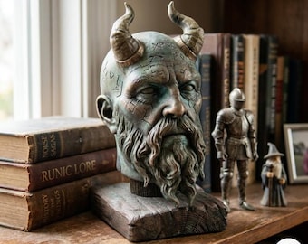 God of War Mimir Bust STL File: Detailed Norse Mythology Head (Digital Download)