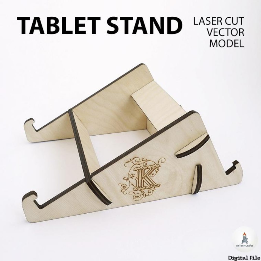 Tablet Stand Vector Files DXF PDF for Plywood MDF Desktop Holder - Etsy