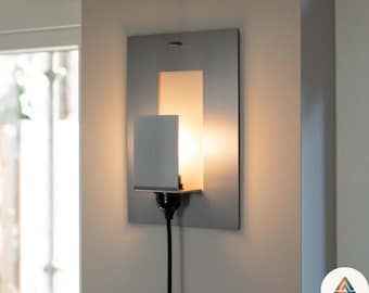 Moderne minimalistische wandlamp DXF-bestand: Lasergesneden metalen wandlamp vectorplan