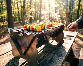 Draagbare grill DXF-bestanden Outdoor Camping Vuurplaats BBQ Plattegrond 3 mm - lasergesneden