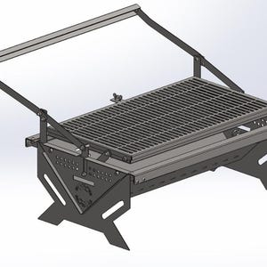 Portable No-Weld BBQ Grill DXF File for Laser Cut: Foldable Outdoor Vector Plan image 12