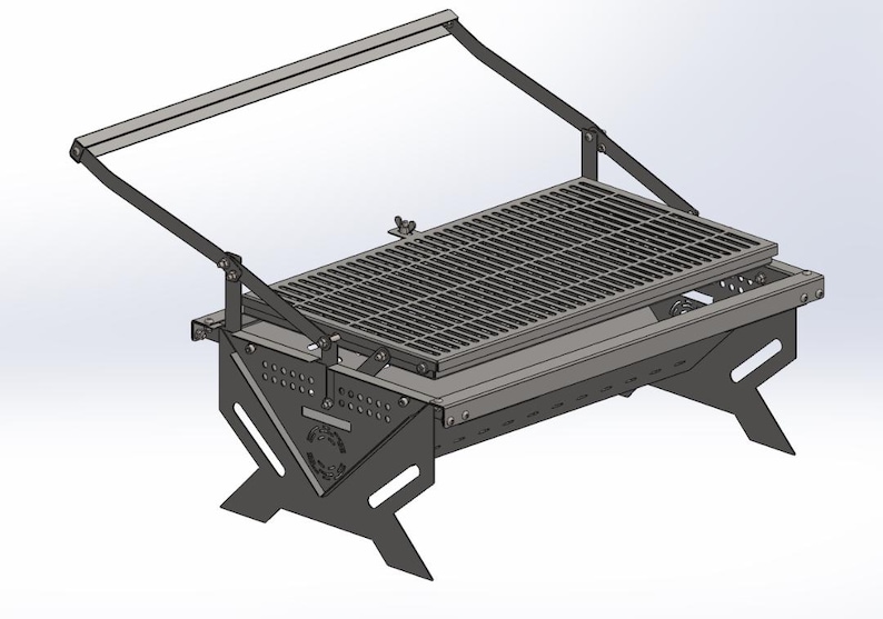 Portable No-Weld BBQ Grill DXF File for Laser Cut: Foldable Outdoor Vector Plan image 12