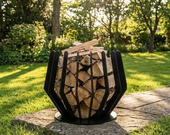 Metal Firewood Storage DXF Files for Laser Cutting Fireplace Wood Storage Digital File