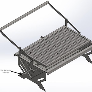 Portable No-Weld BBQ Grill DXF File for Laser Cut: Foldable Outdoor Vector Plan image 11