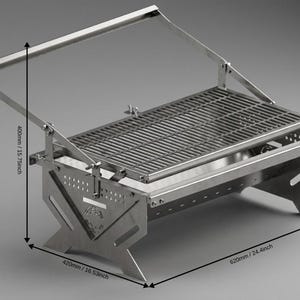 Portable No-Weld BBQ Grill DXF File for Laser Cut: Foldable Outdoor Vector Plan image 9