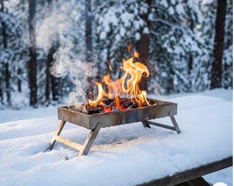 Opvouwbare draagbare grill DXF lasergesneden plannen voor kamperen buiten picknick BBQ-kachel