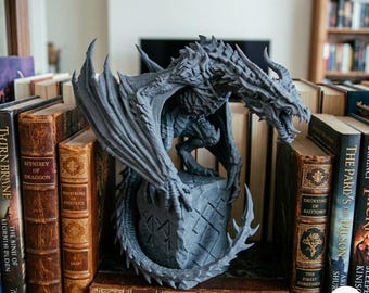 Runic Snake Dragon Mythical Statue 3D Printer STL File Digital Download Decor
