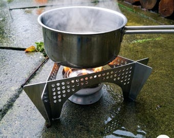 Laser Cut Camp Stove Wind Shield DXF File: Interlocking Outdoor Cooking Plan (Digital Download)