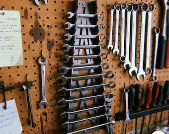 12 Wrench Holder Garage Workshop Tool Organizer Stand - DXF File Laser Cut