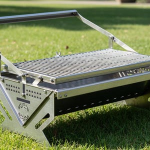 Portable No-Weld BBQ Grill DXF File for Laser Cut: Foldable Outdoor Vector Plan image 5