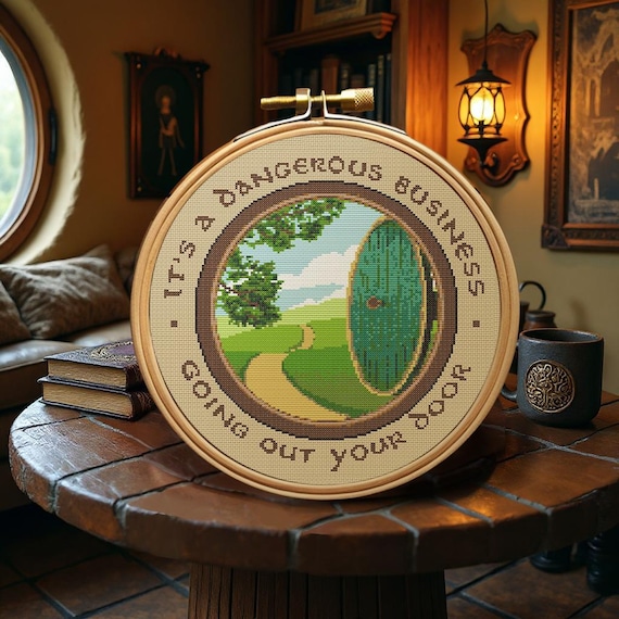 It's a Dangerous Business- Hobbit Quote Cross Stitch