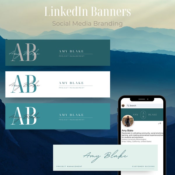 LinkedIn Banner-aanpasbare digitale download