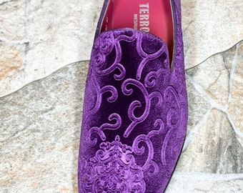 Terroni Purple Men\'s Slip-On Dress Shoe-Faux Suede-Paisley Print-Fashionable il_300x300.5863472610_yz00.jpg main image 3