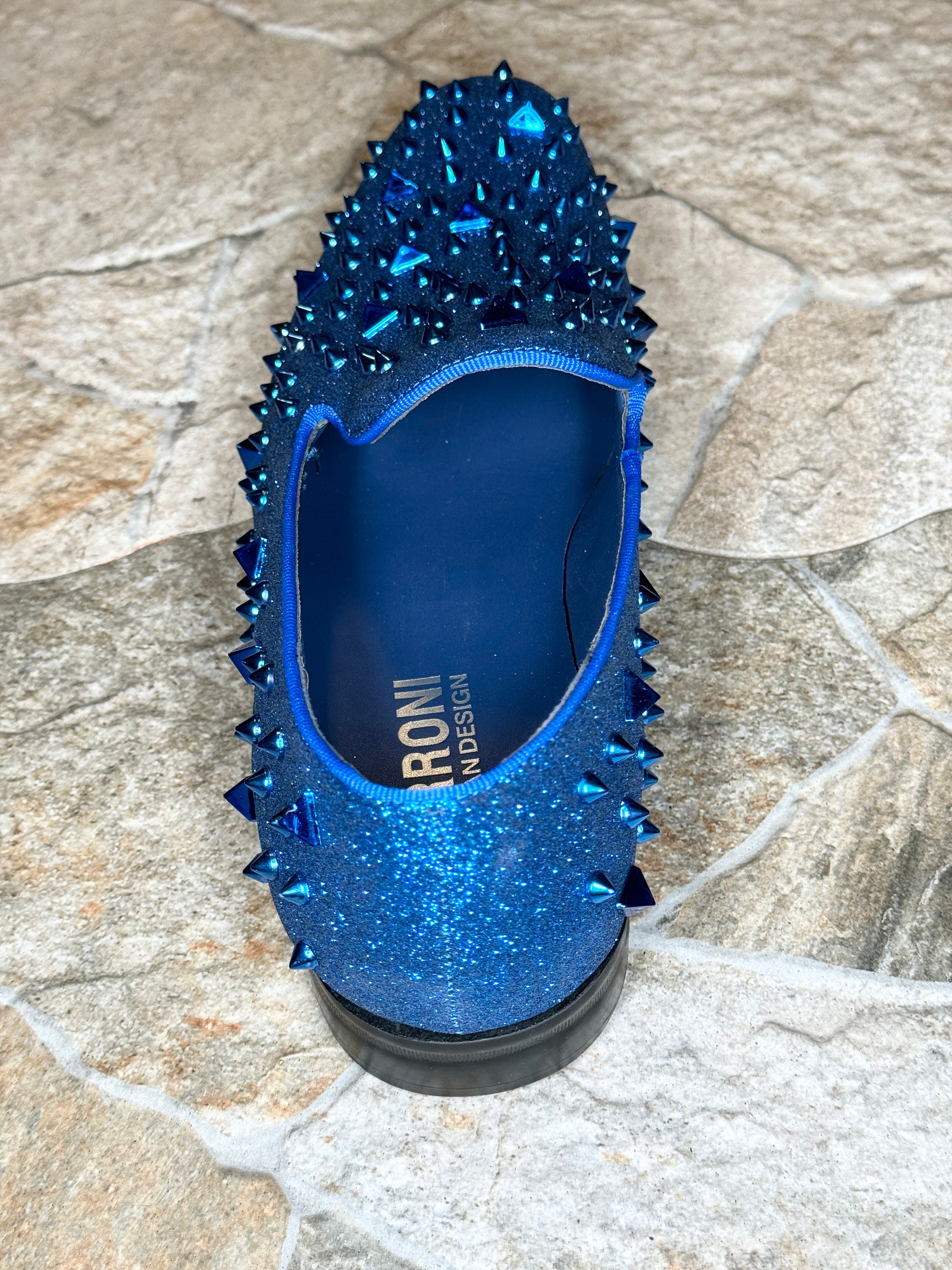 white christmas dresses Men's Designer Crystal-Embellished Loafers by Vercini SHOES Vercini main image 1