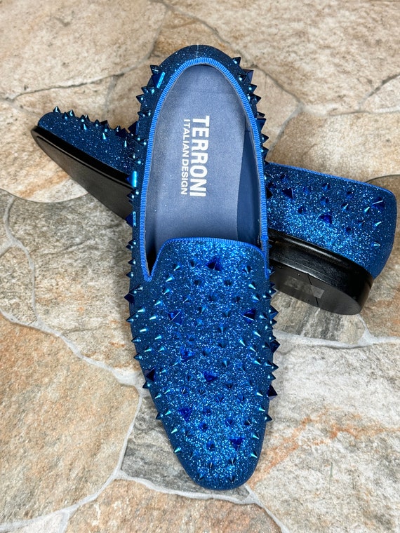 Prom Shoes Bright Blue Dress Shoes Men's Prom Shoes,Men's Formal
