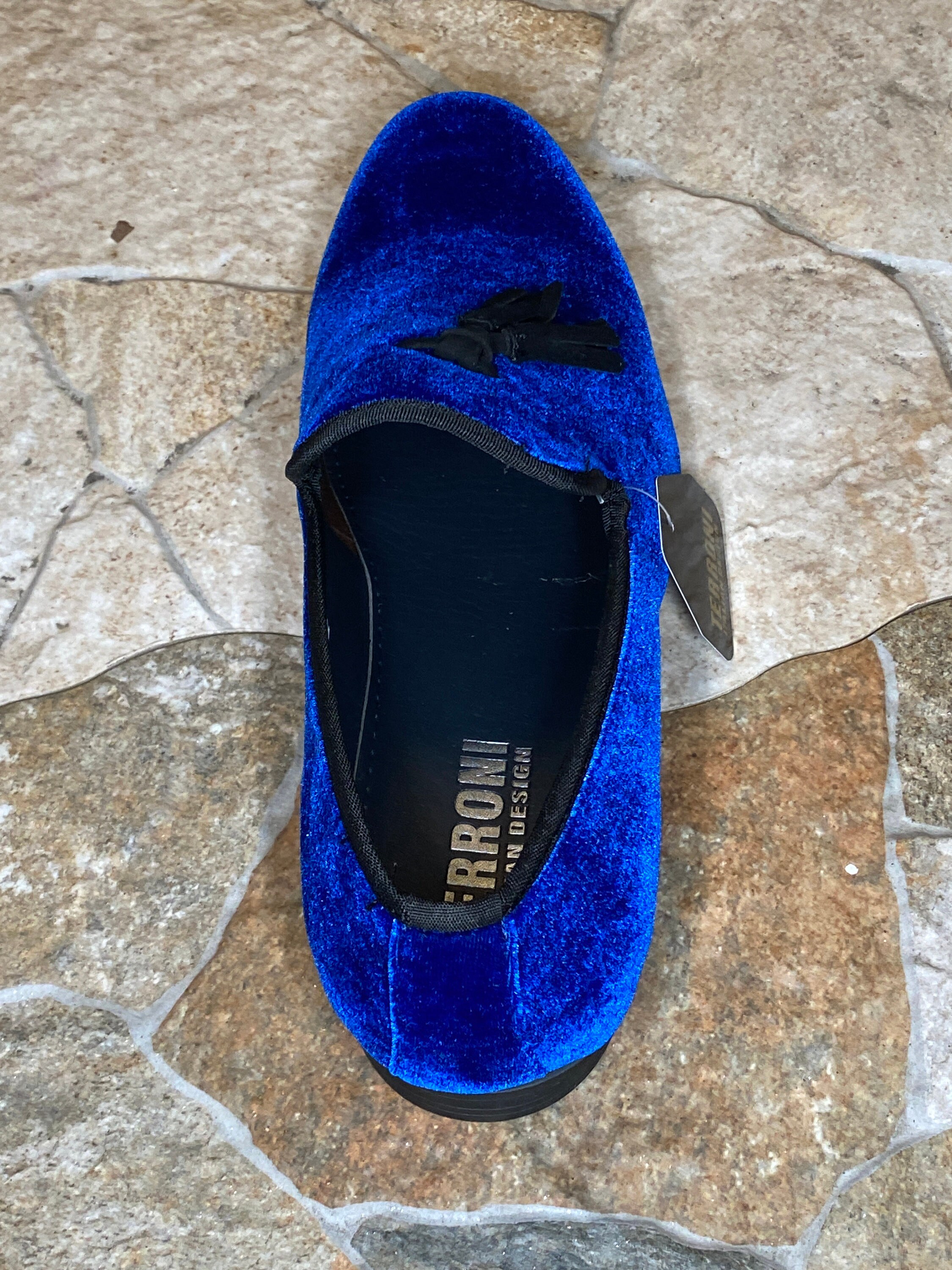 Terroni Royal Blue Men\'s Slip-On Loafer Shoe-Faux Suede-Tassel-Fashionable Terroni Royal Blue Men main image 4