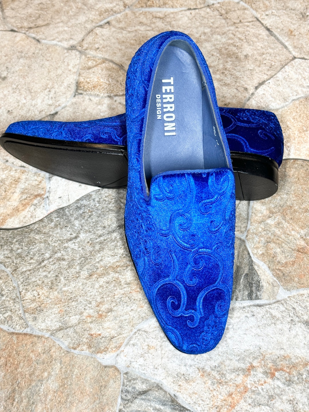 Dress Shoes Royal Blue Shoes For Boys Bolano Royal Blue Eel Print