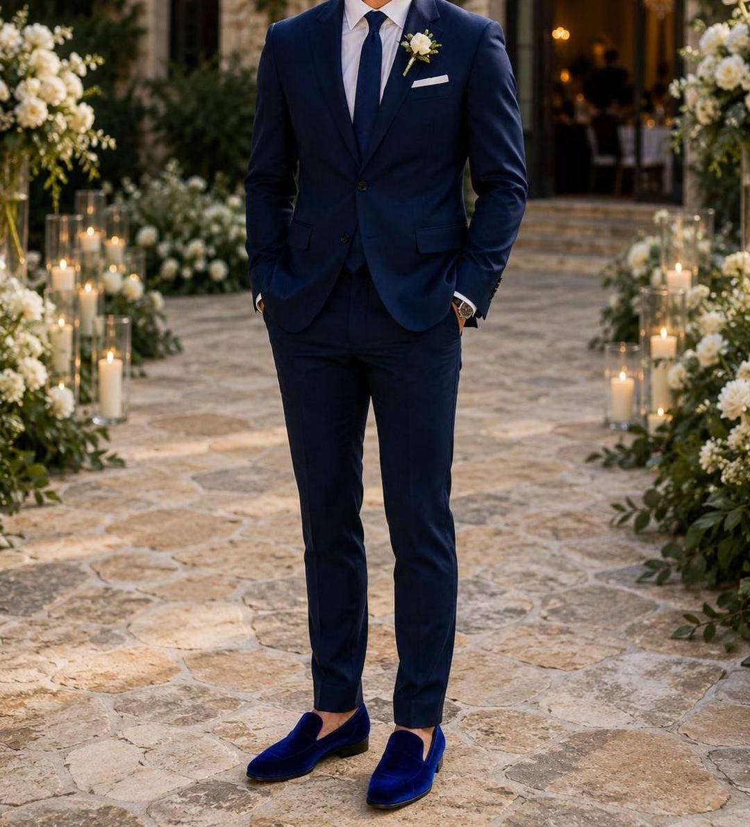 formal shoes for navy blue dress Terroni Royal Men's Slip-On KEY FEATURES * Premium