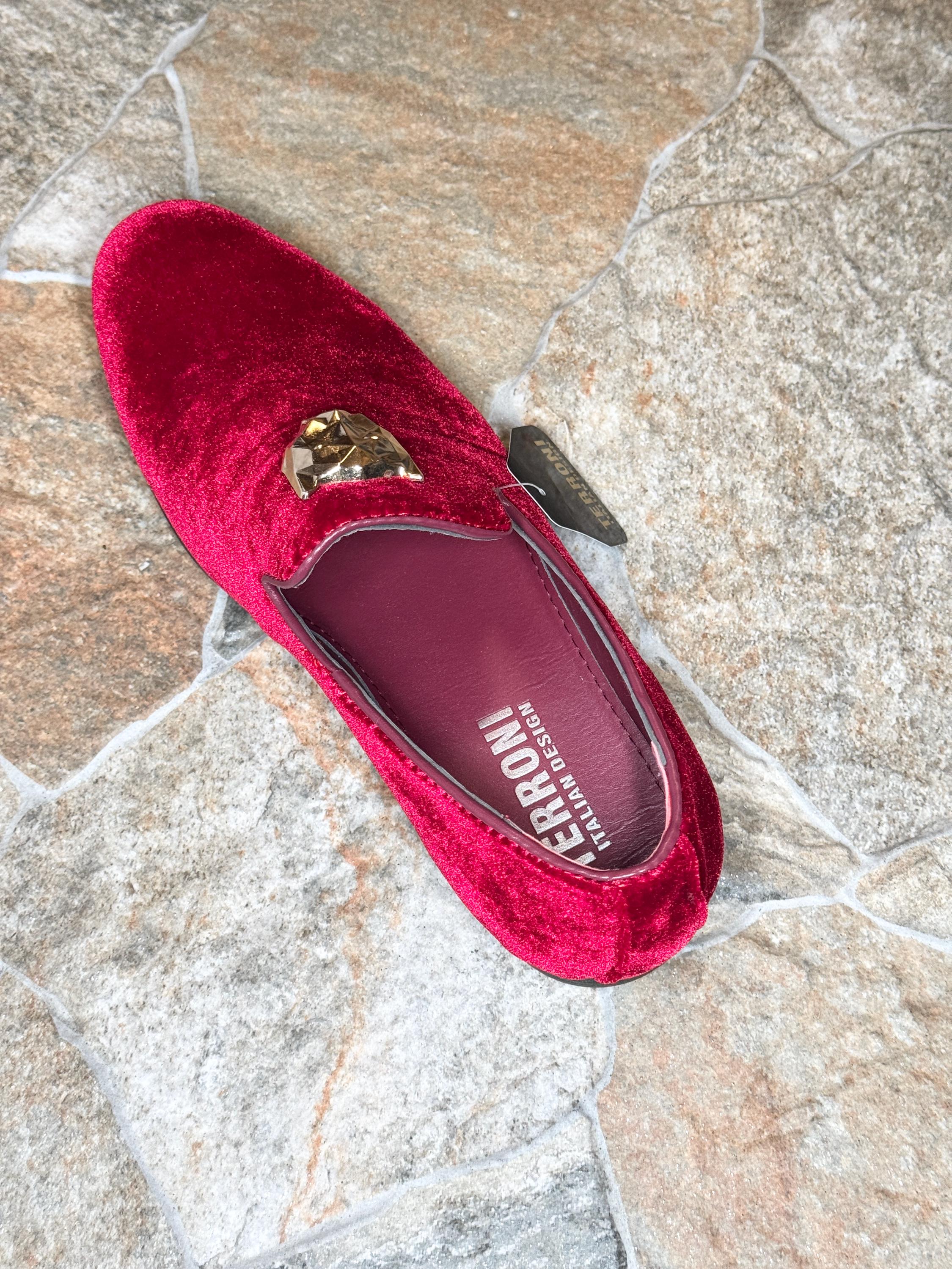 Terroni Burgundy Men\'s Slip-On Dress Shoe-Fashionable-Italian Design Terroni Burgundy Men main image 2