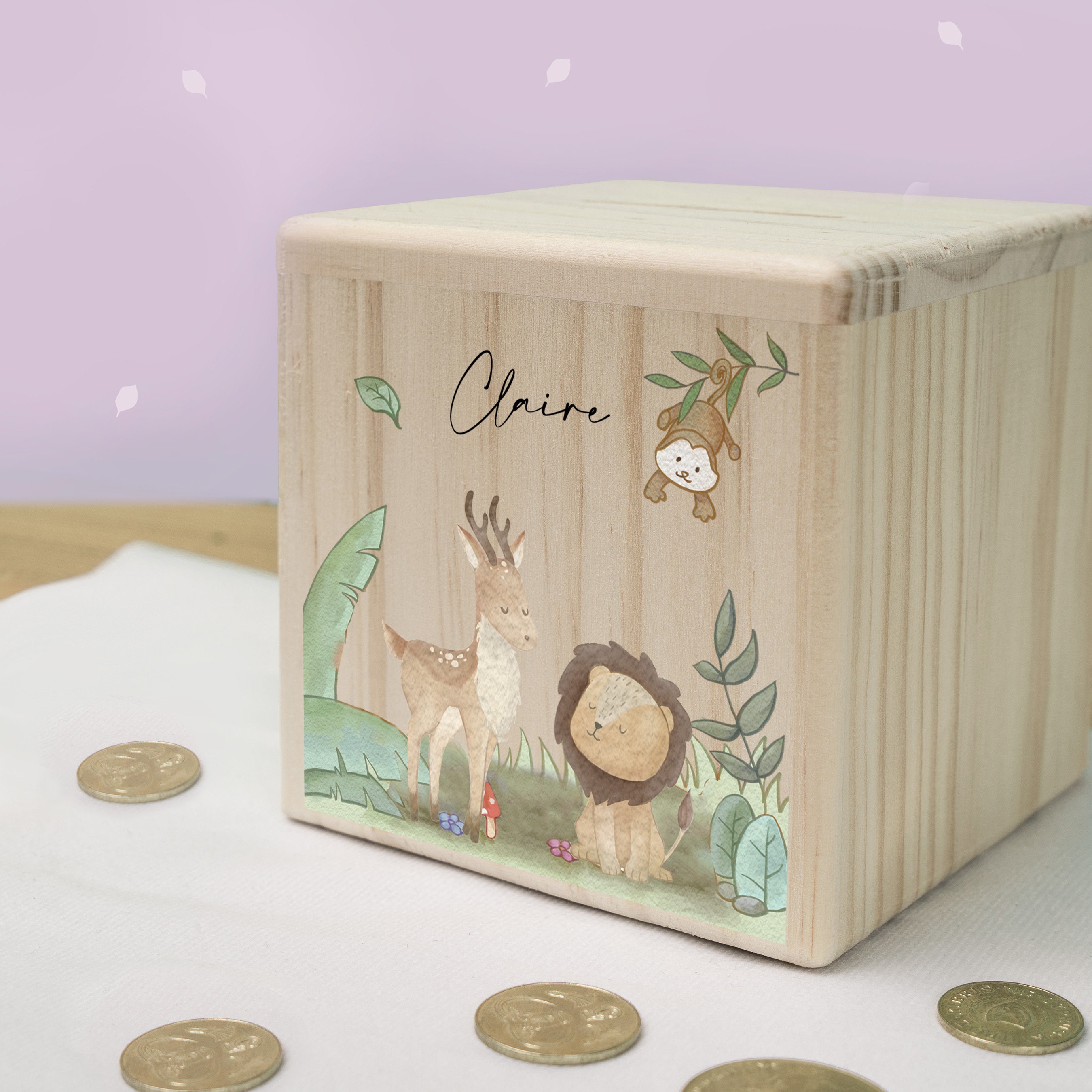 Personalized Money Box Children Money Box Wooden Money Box Etsy