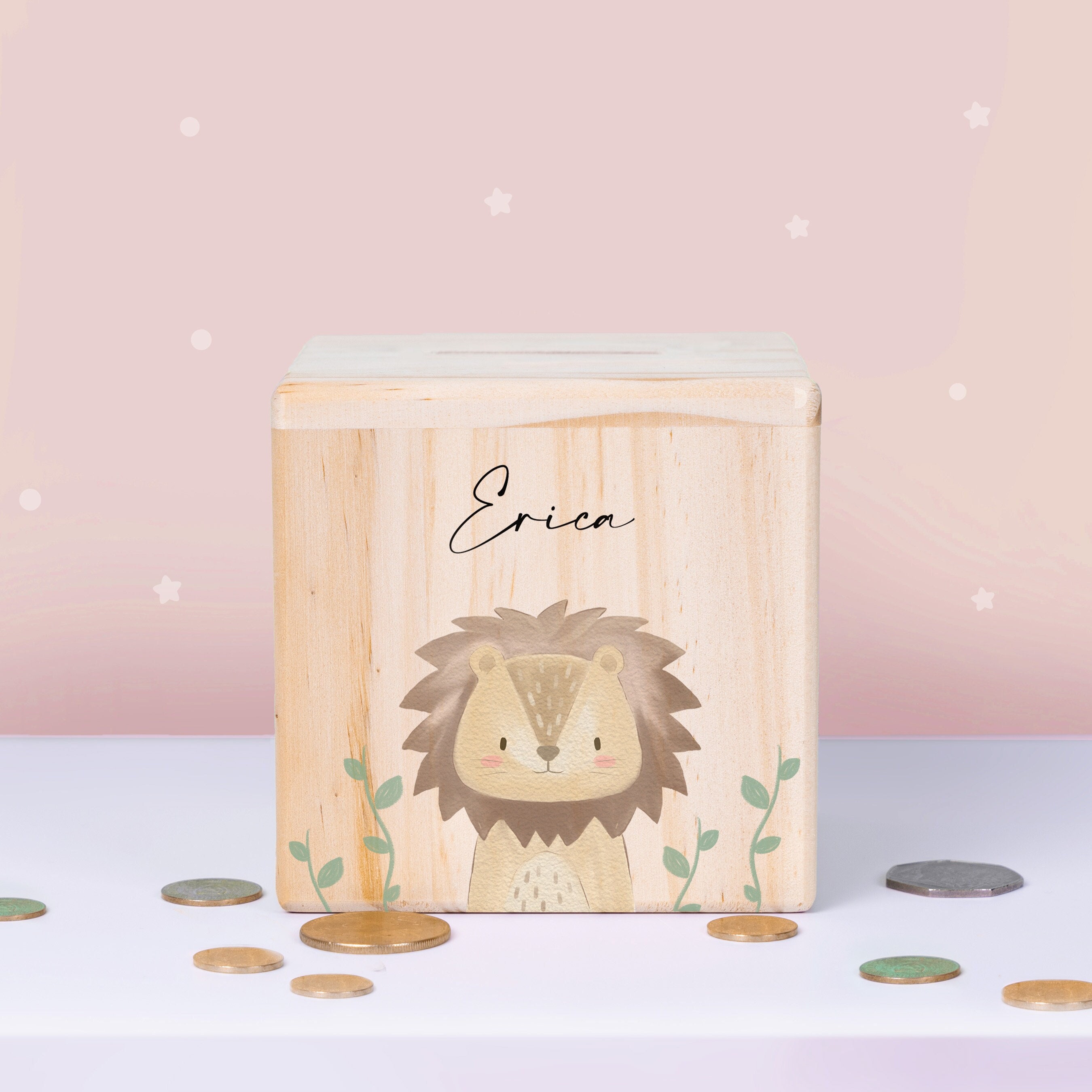 Customized Baby Money Box Kids Money Box Wooden Money Box Etsy