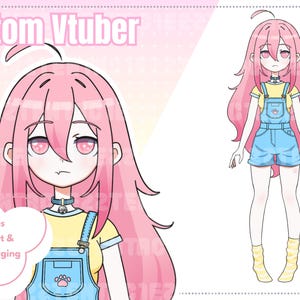 Cute Custom Vtuber Model | Custom Vtuber Commission | Live2D Rigged Vtuber Model | Personalized Vtuber