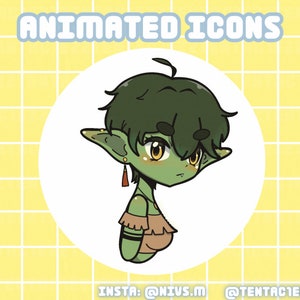 Cute Animated Icon for Twitch | Animated Profile Picture Commission | Cute Animated Chibi Commission | Custom Animated Stream Icon |